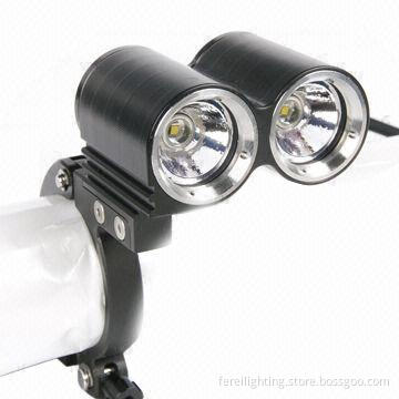 Double Head Cree IP54 Aluminum Alloy Body Bicycle Lamp Set
